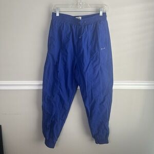 Anthropologie Wilo the Label Parachute Track Pants L‎ Royal Blue Lined Casual